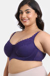 Zivame True Curv Beautiful Basics Double Layered Wired 3/4th Coverage Minimiser Bra - Parachute Purple — thumbnail 3